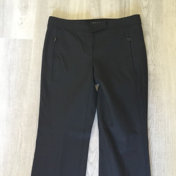 Theory Black Slack Pants Size 0 Zipper Side - Picture 2 of 6